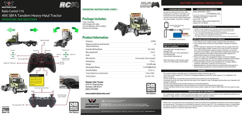 Western Star 49X SBFA Tandem Heavy-Haul Tractor operating instructions