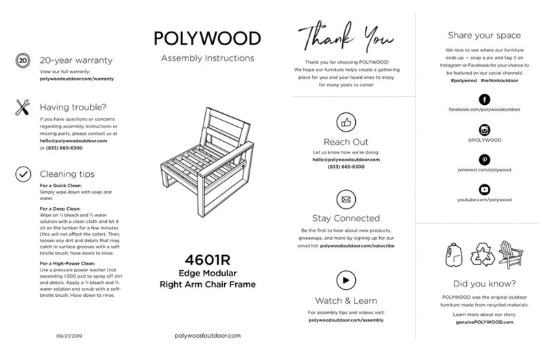 Polywood 4601R User manual Polywood 4601R User manual