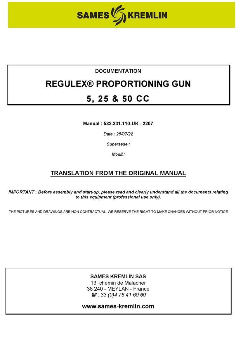 SAMES KREMLIN REGULEX 5 CC Installation and safety instructions
