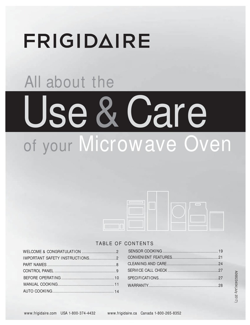 Frigidaire FPBM307NTFA Use & care guide