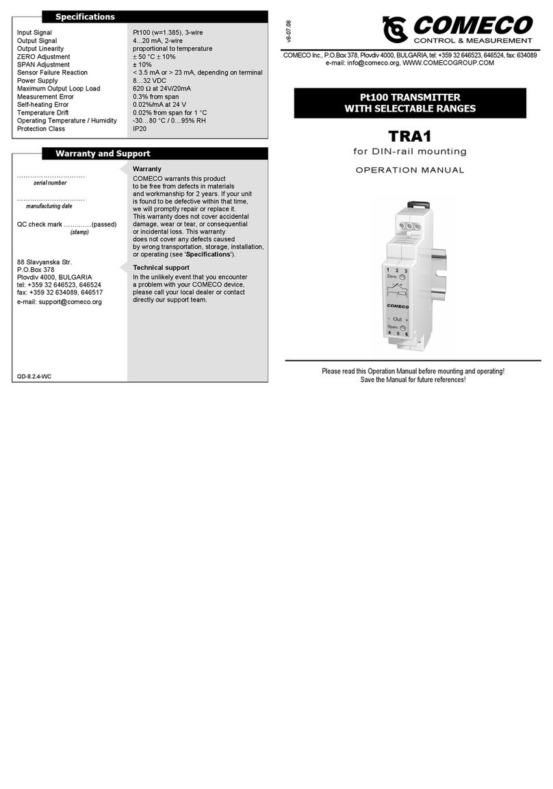 COMECO TRA1 User manual