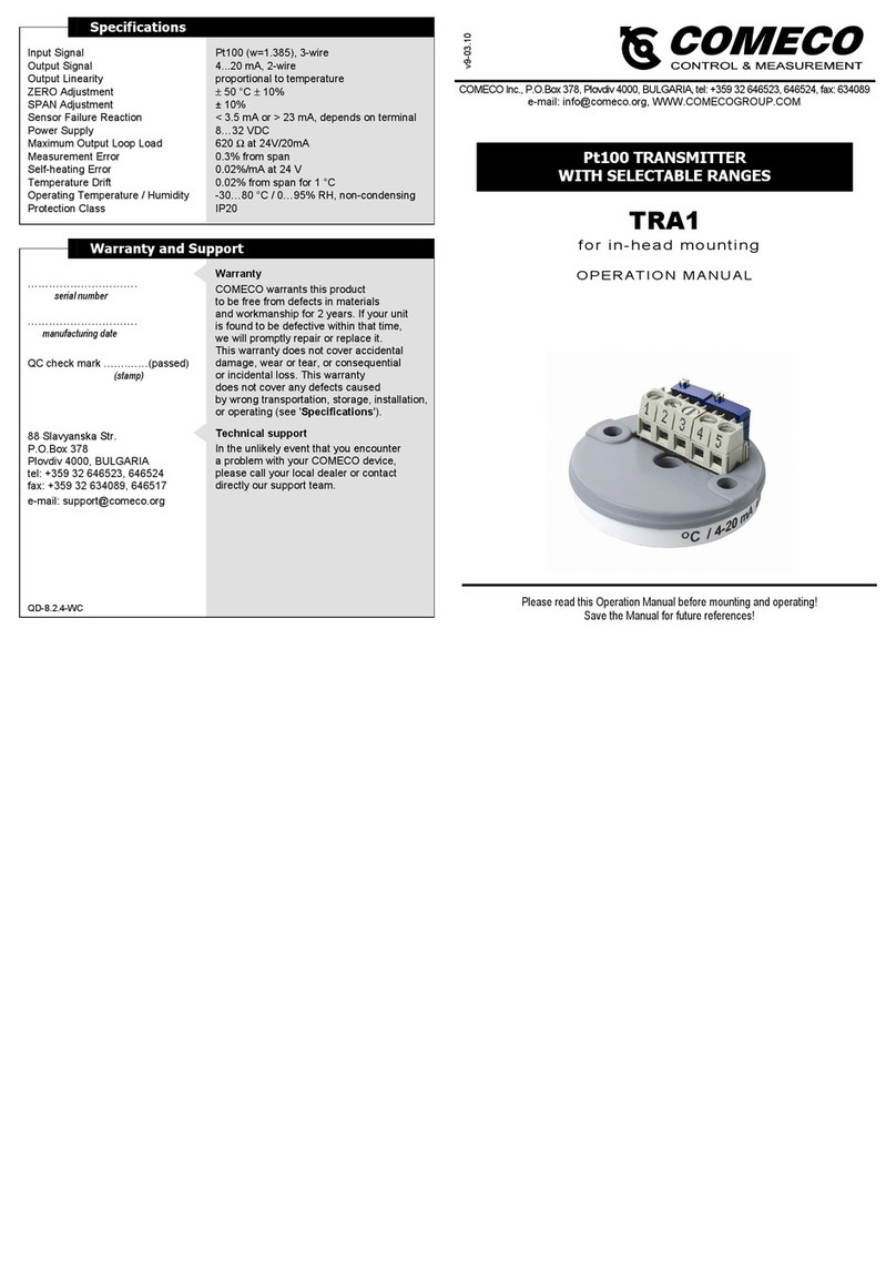 COMECO TRA1 User manual