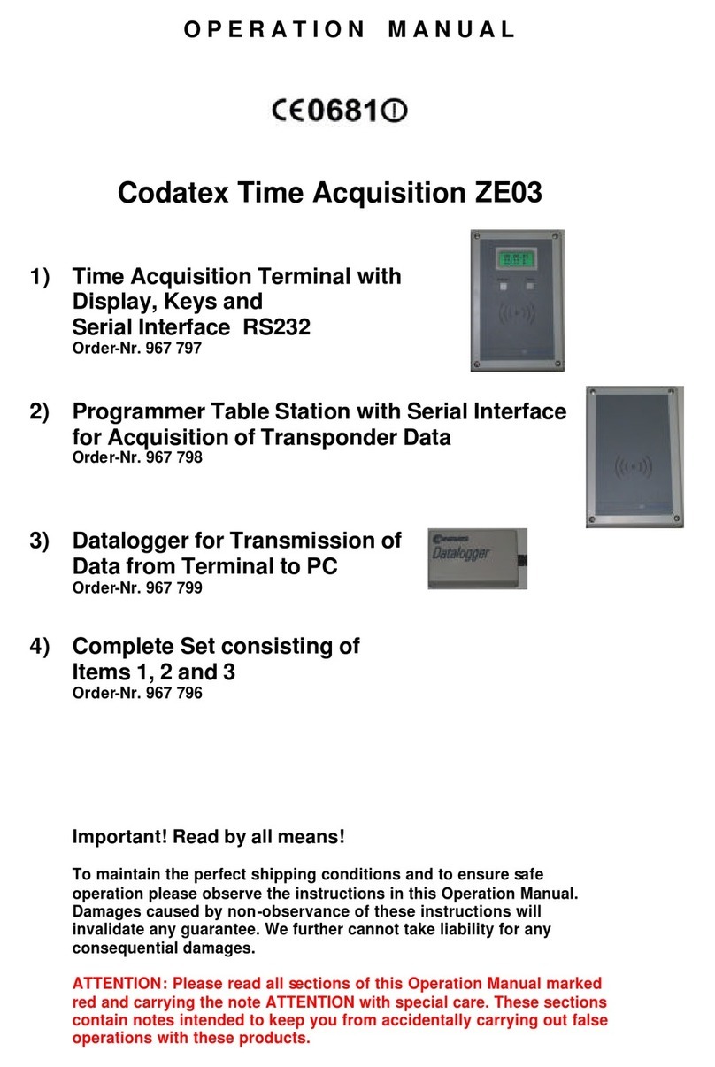Codatex ZE03 Operation manual