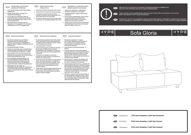 HYPE Gloria manual