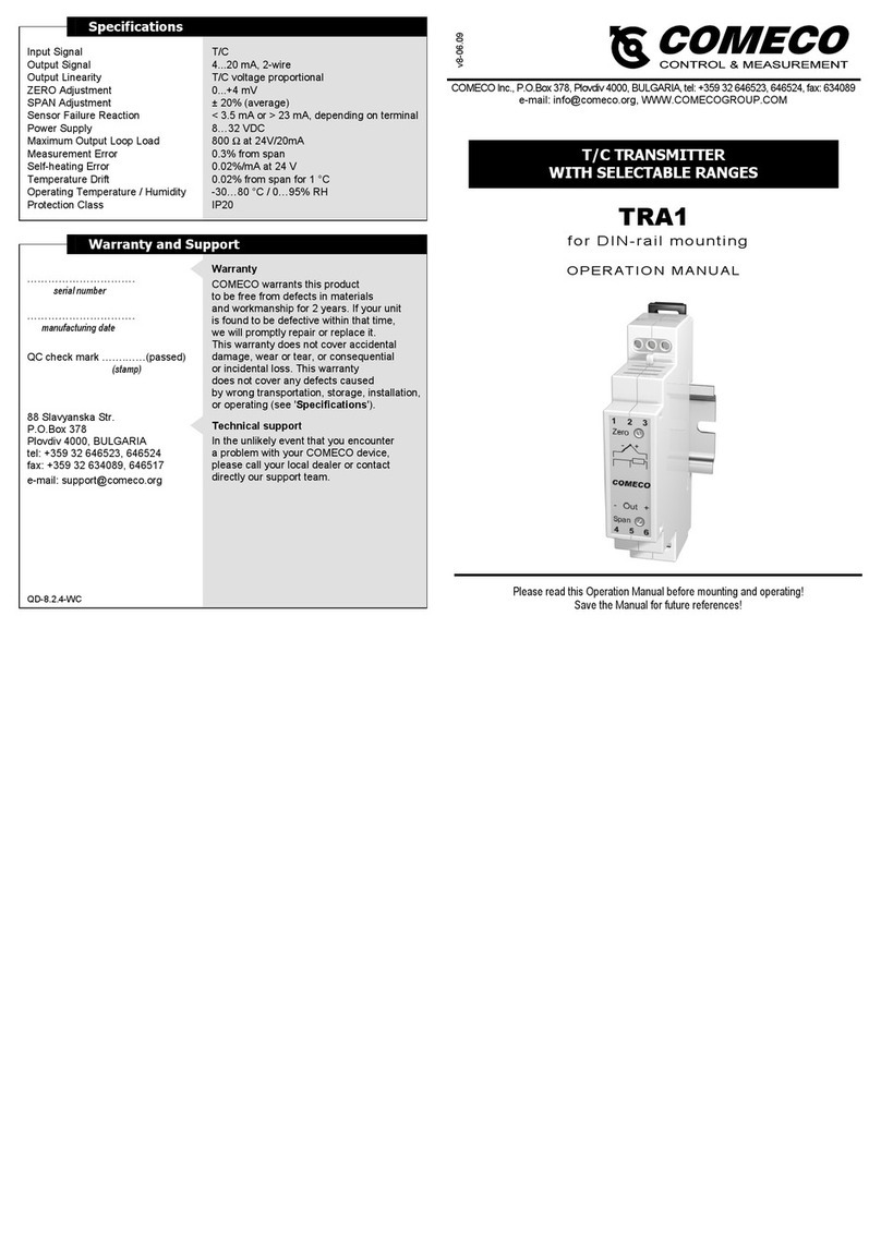 COMECO TRA1 User manual
