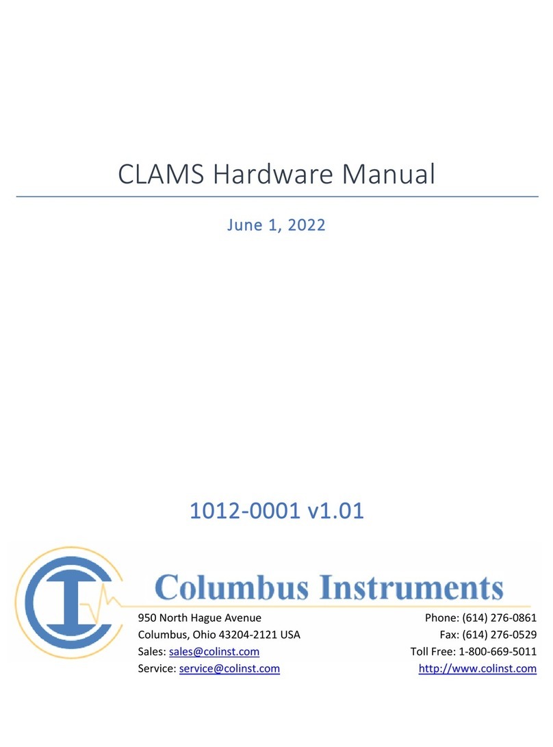 Columbus Instruments CLAMS User manual