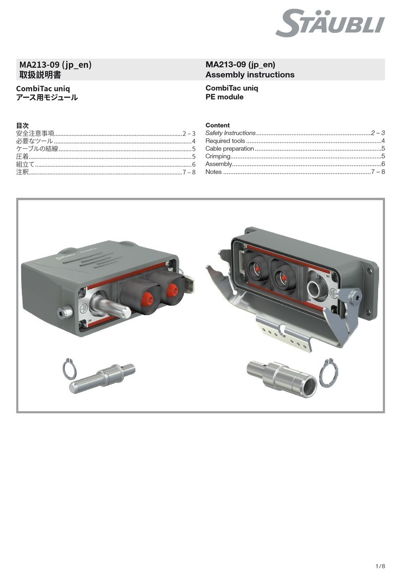 Staubli CombiTac MA213-09 User manual