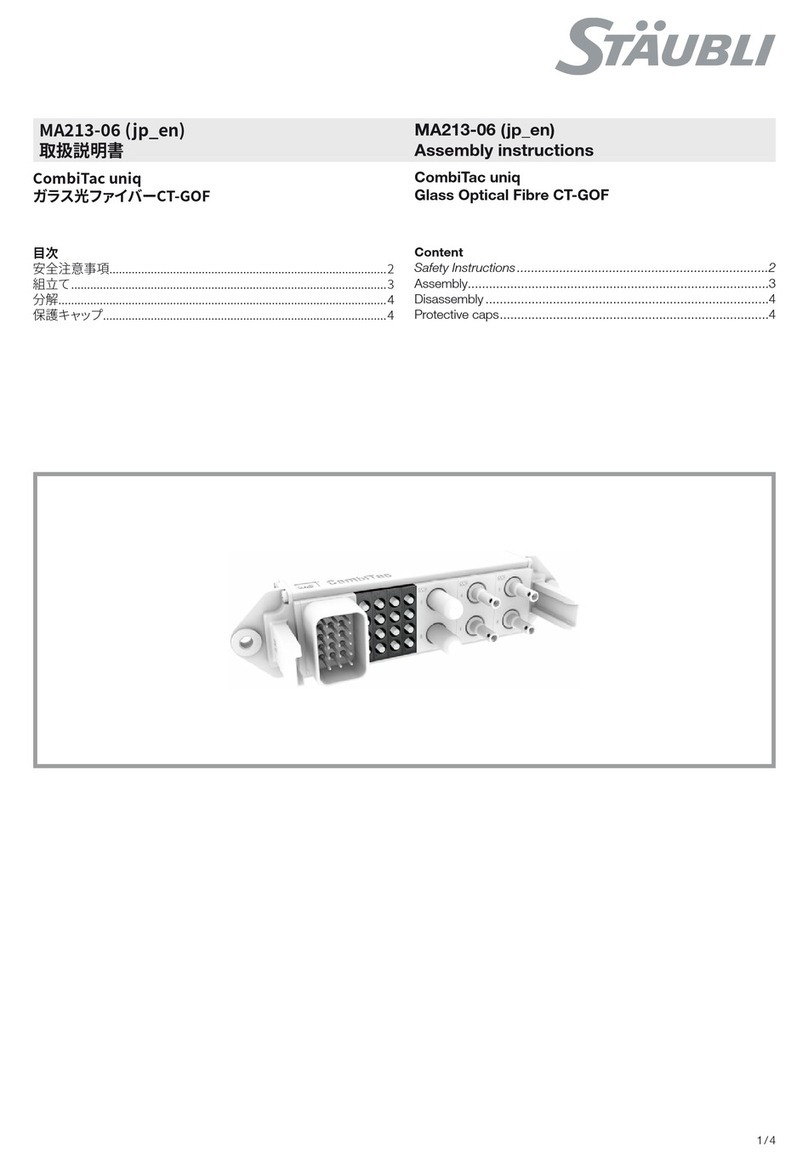 Staubli CombiTac MA213-06 User manual