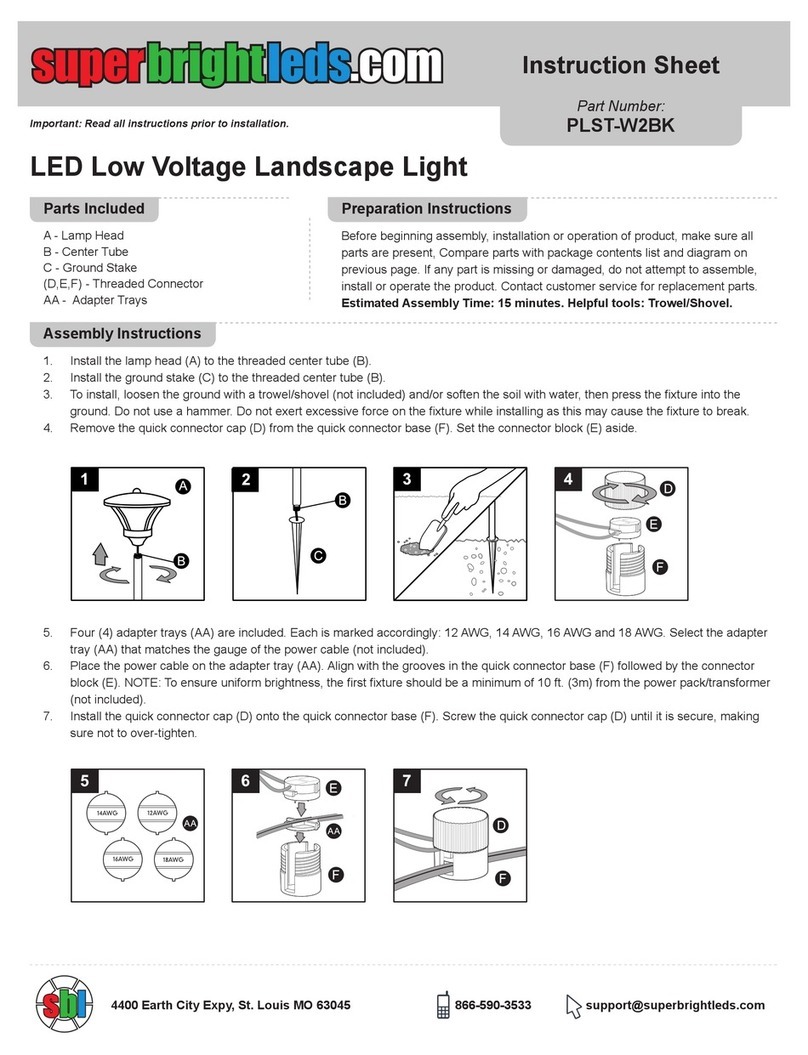 superbrightleds PLST-W2BK instruction sheet