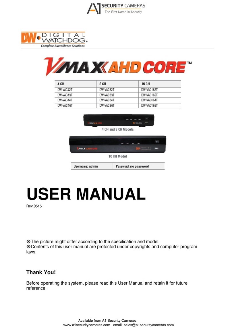 Digital Watchdog VMAX AND CORE DW-VACB2T User manual