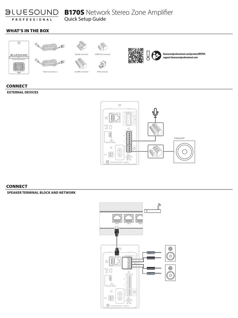 Bluesound Professional B170S Quick setup guide