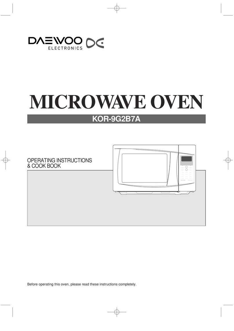 DAEWOO ELECTRONICS KOR-9G2B7A Assembly Instructions