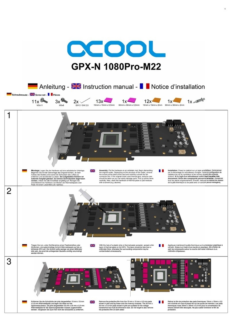 Alphacool GPX-N 1080Pro-M22 User manual