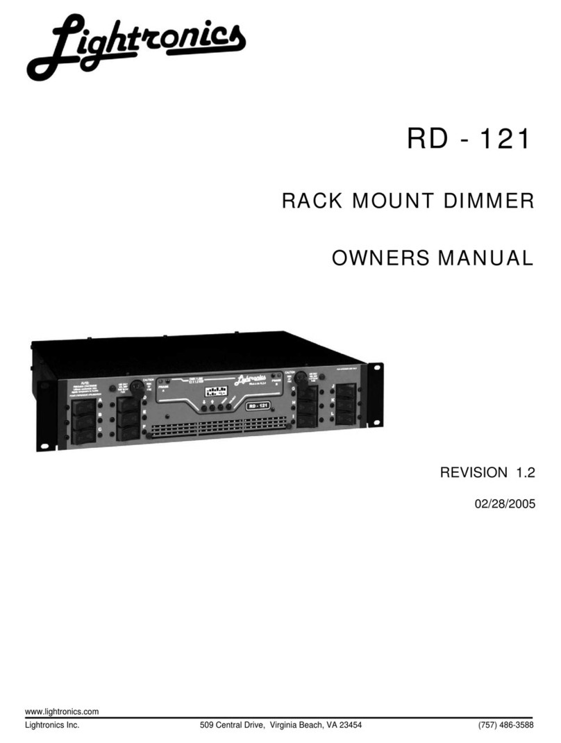 Lightronics RD-121 owner's manual
