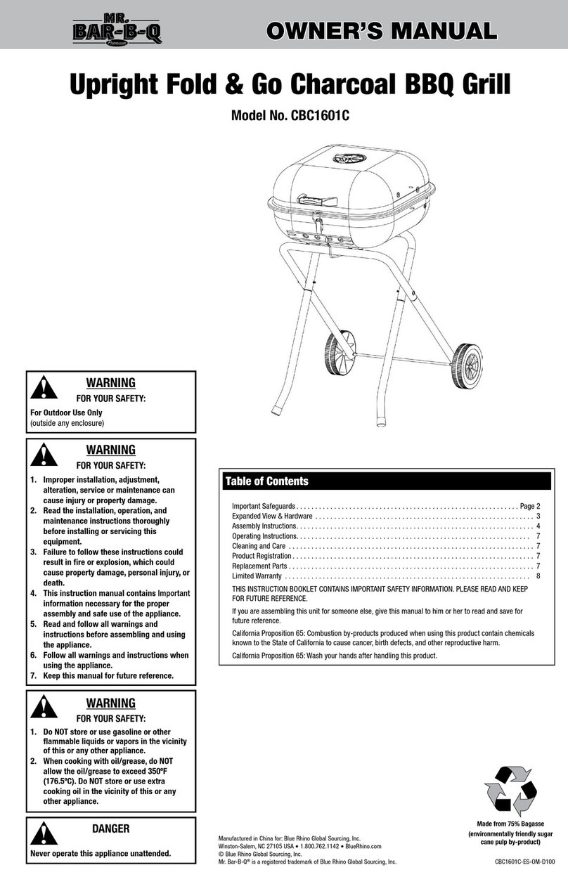 MR. BAR-B-Q CBC1606A owner's manual