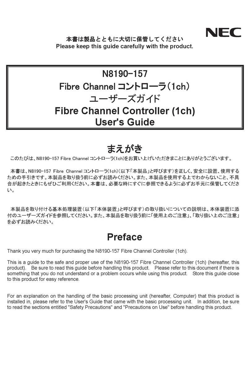 NEC N8190-157 User manual