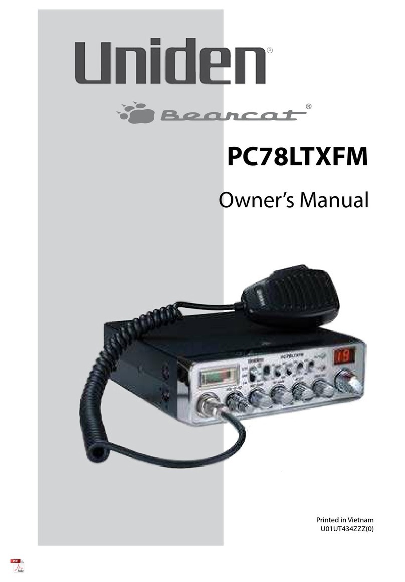 Uniden Bearcat PC78LTXFM User manual