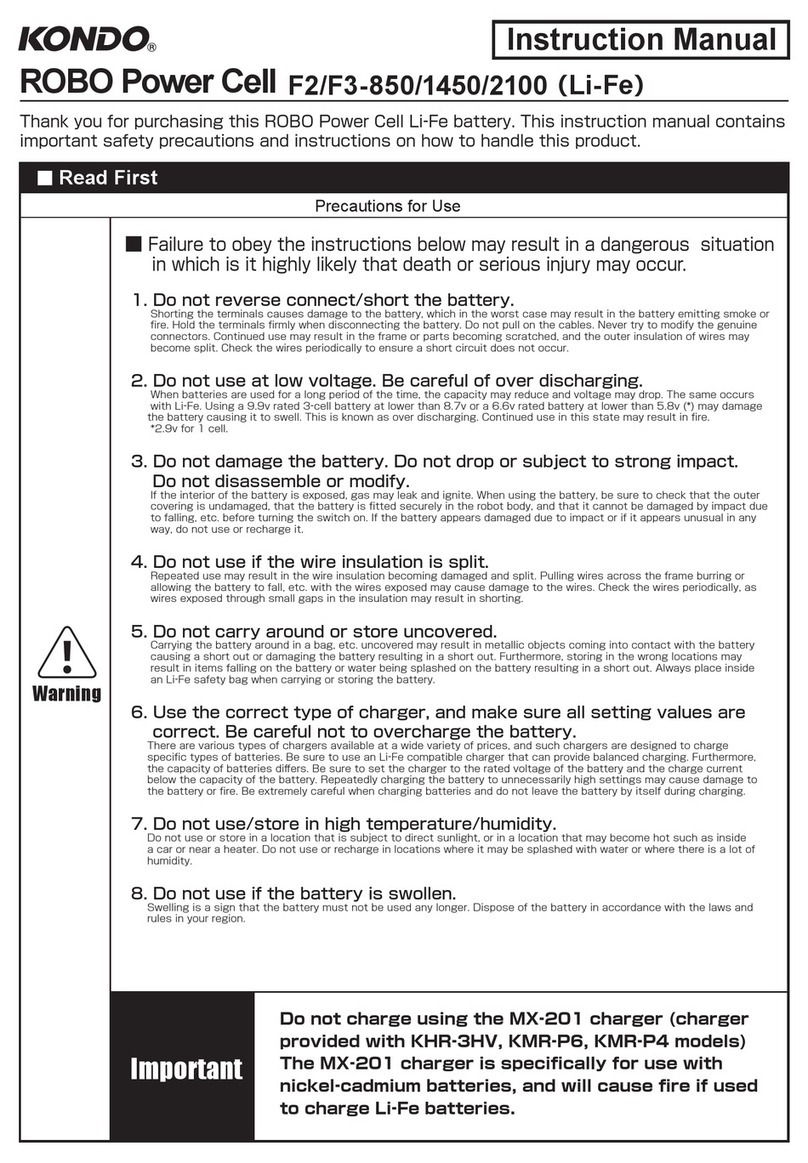 Kondo ROBO F2-850 instruction manual