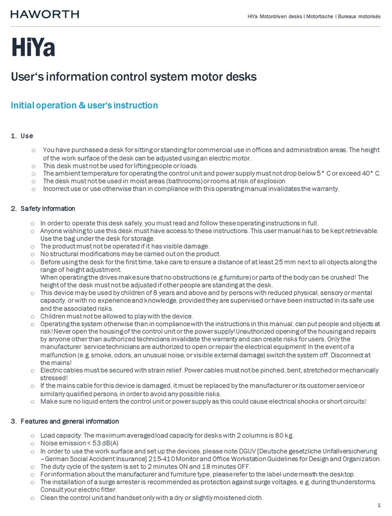 Haworth HIYa EHYTMLDCL User information