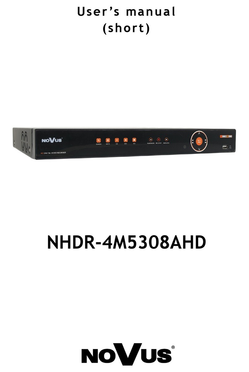 Novus NHDR-4M5308AHD User manual