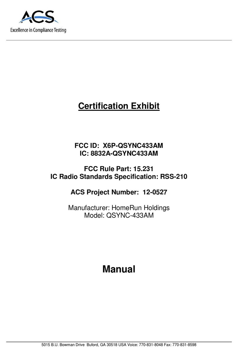 HomeRun Qmotion QSYNC-433AM User manual