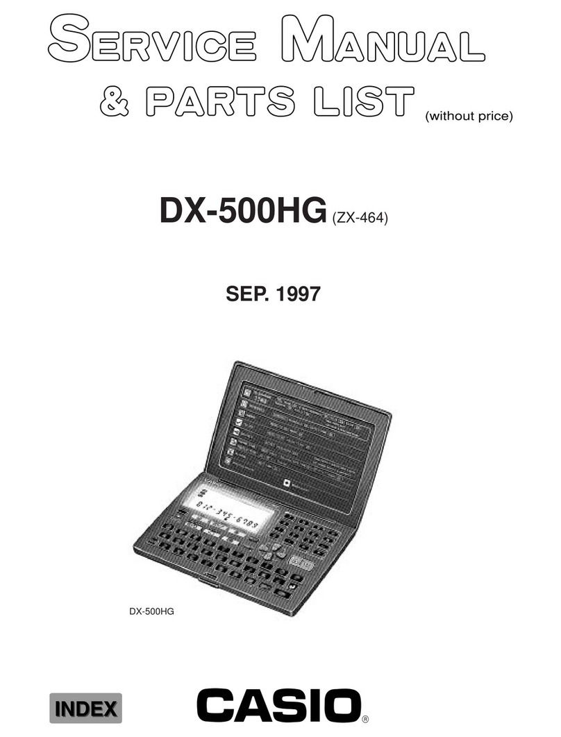 Casio DX-500HG Troubleshooting guide Casio DX-500HG Troubleshooting guide