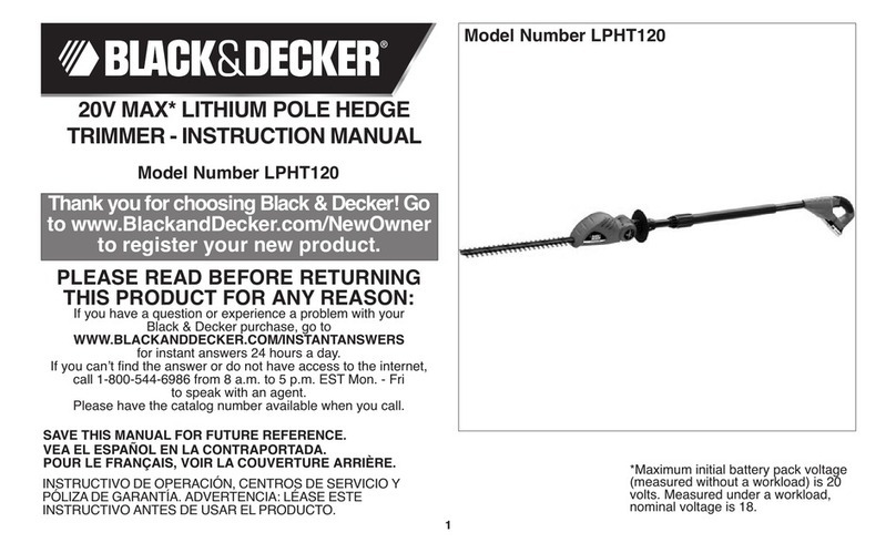 Black & Decker LPHT120B User manual