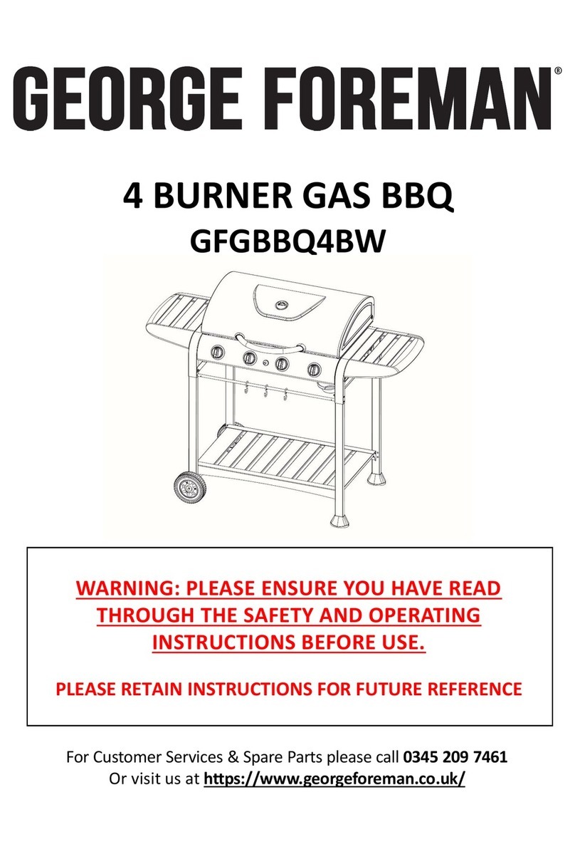George Foreman GFGBBQ4BW User manual