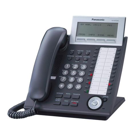 Panasonic KX-NT346 Quick reference guide