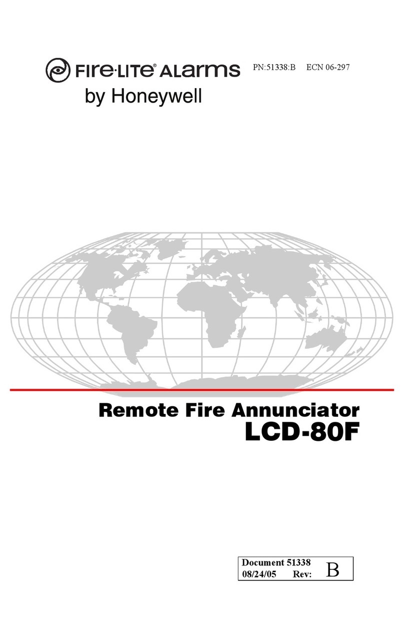 Honeywell Fire-Lite Alarms LCD-80F User manual