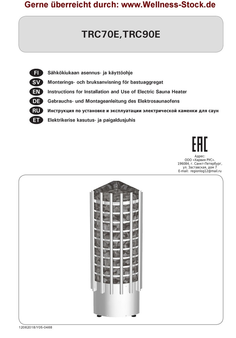 Harvia TRC90E Instructions for installation and use
