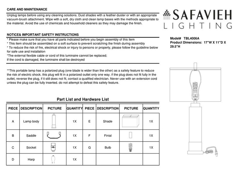 Safavieh ROZELLA TBL4006A User manual