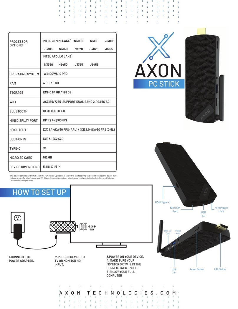 Axon CG3221 quick start guide