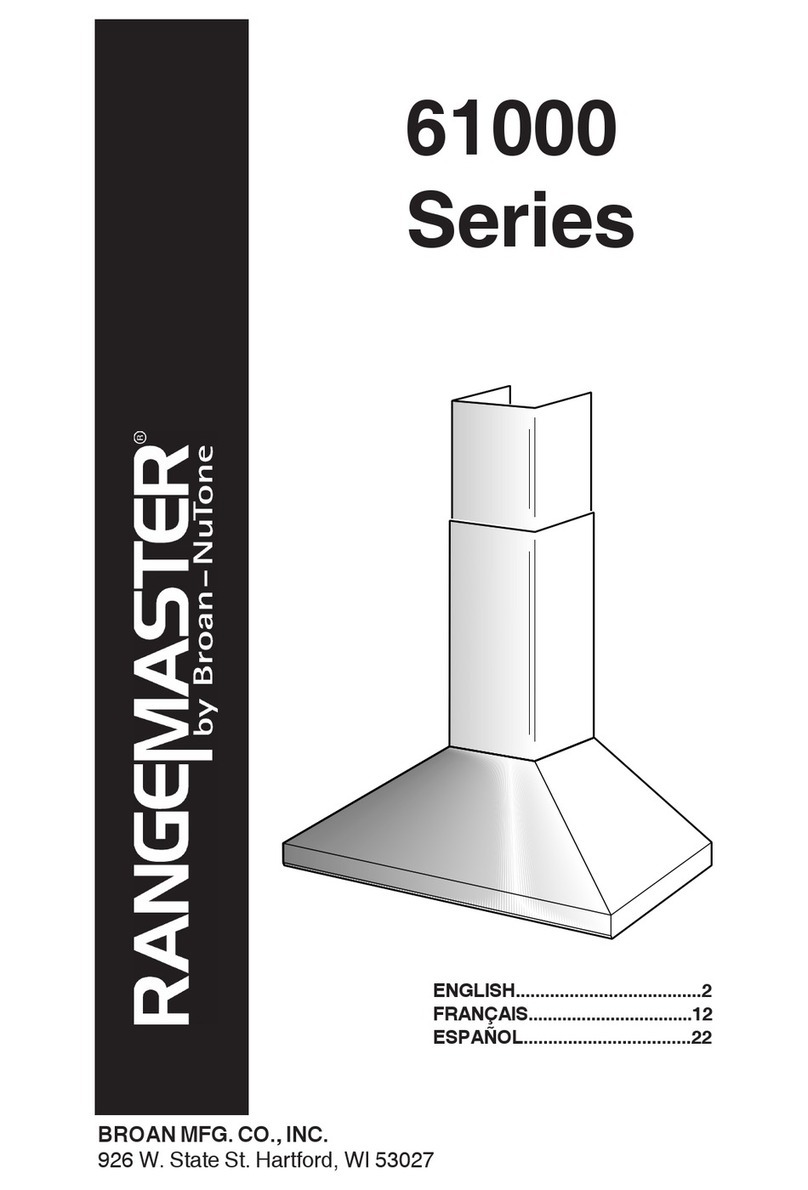 NuTone RANGEMASTER 61000 Series User manual