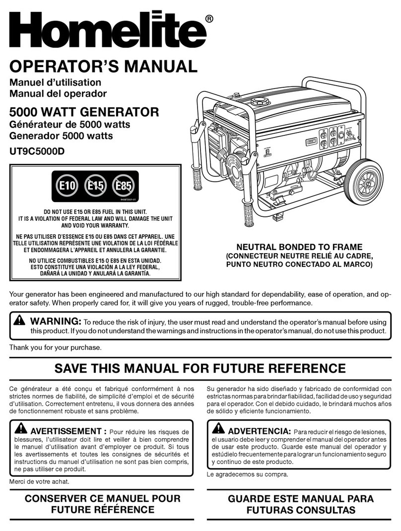 Homelite UT9C5000D User manual