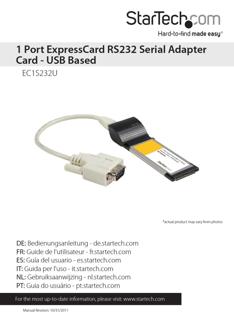 StarTech.com EC1S232U User manual StarTech.com EC1S232U User manual
