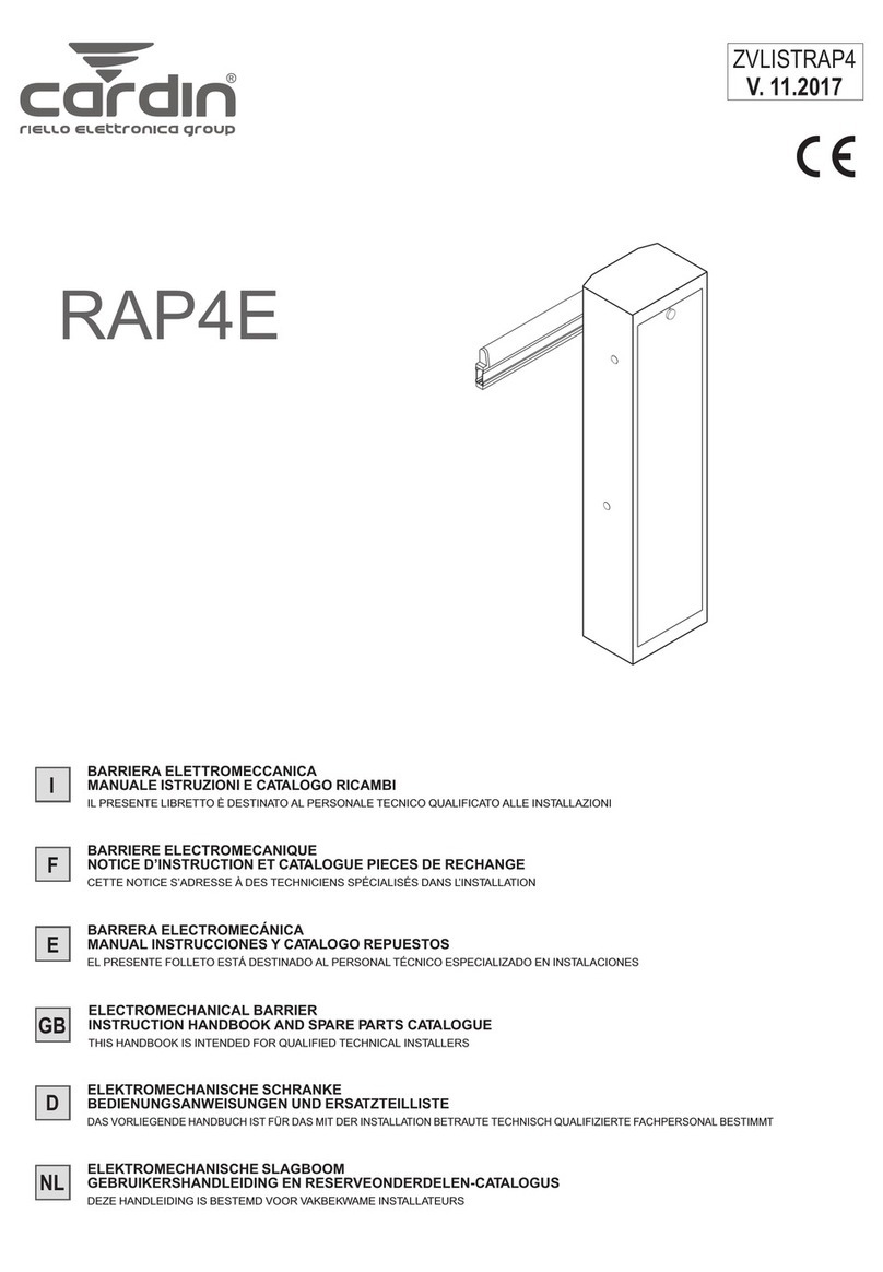 Cardin RAP4E INSTRUCTION HANDBOOK AND SPARE PARTS CATALOGUE