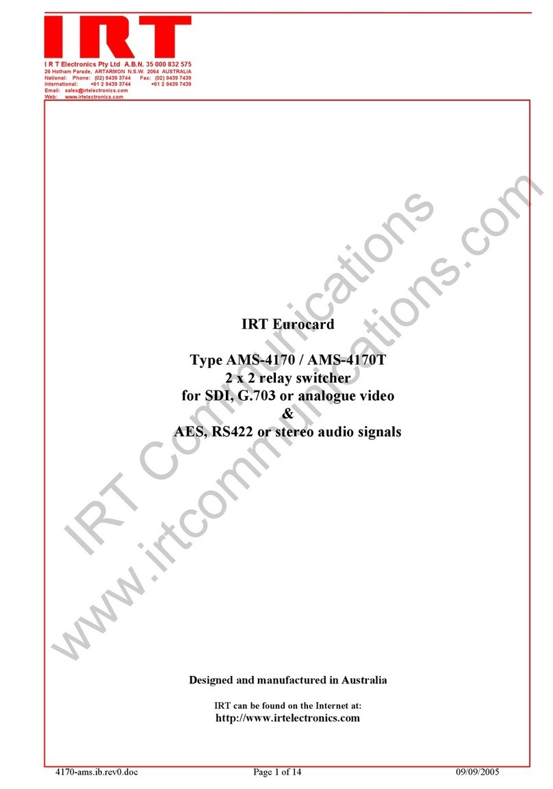IRT Electronics AMS-4170 Instruction book