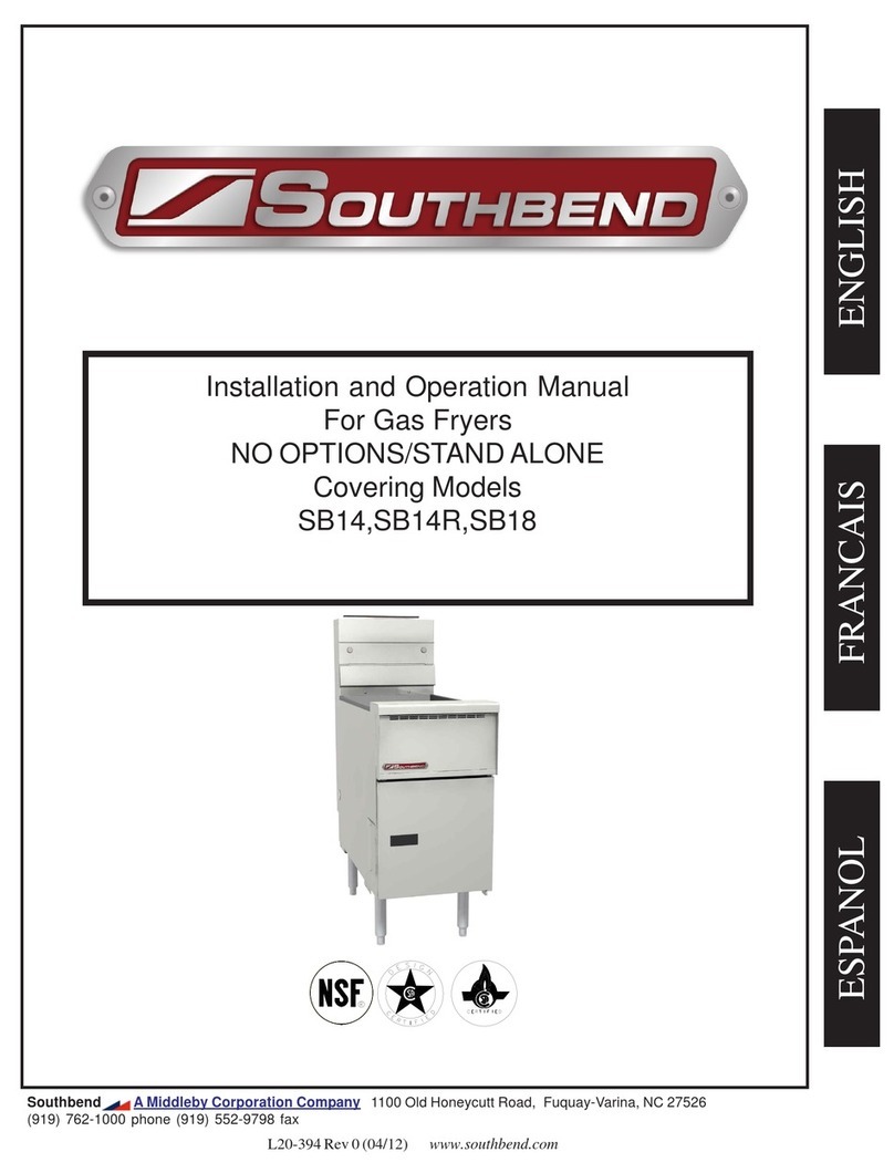 Middleby Southbend SB14 Installation and operation manual