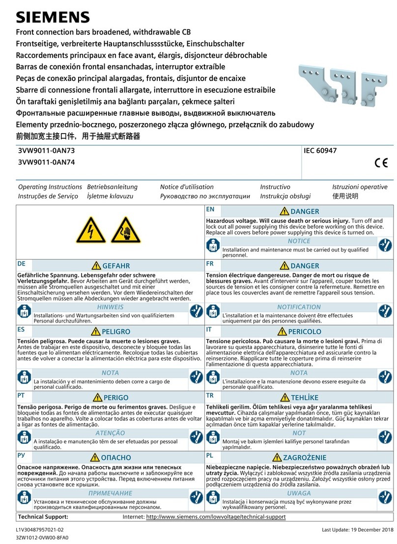 Siemens 3VW9011-0AN73 User manual