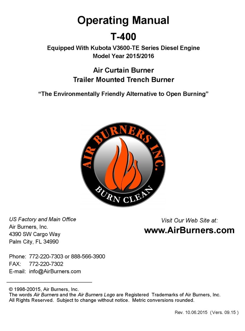 Air Burners T-400 User manual