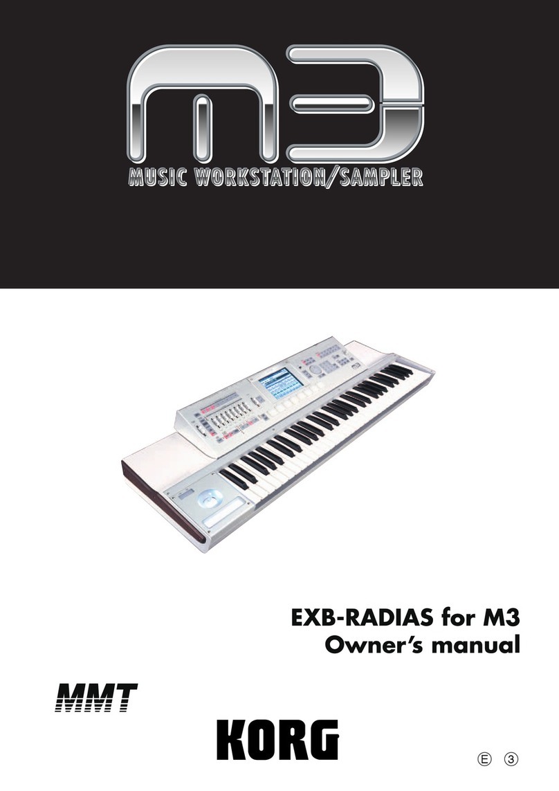 Korg EXB-RADIAS for M3 owner's manual