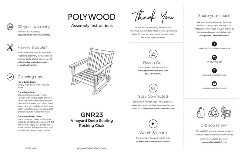 Polywood Vineyard GNR23 User manual