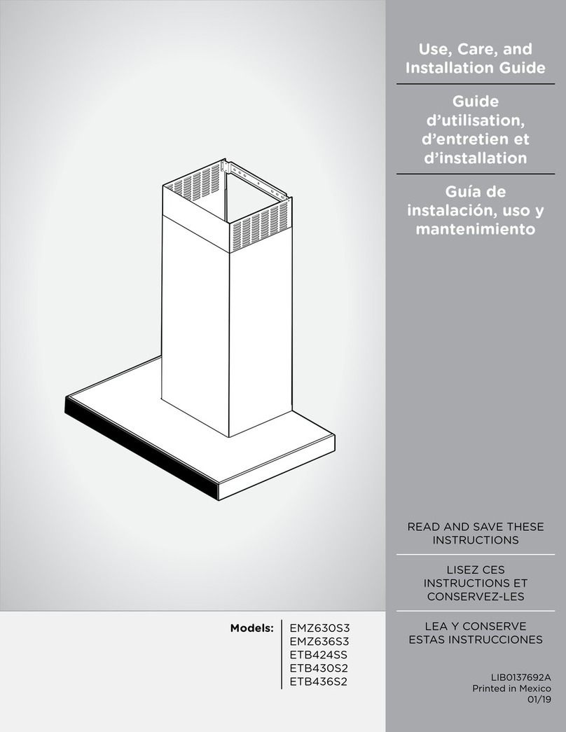 ELICA Mezzano Series Use, care and installation guide ELICA Mezzano Series Use, care and installation guide