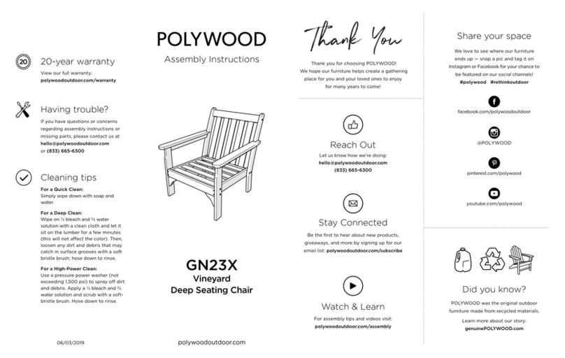 Polywood Vineyard GN23 Assembly instructions