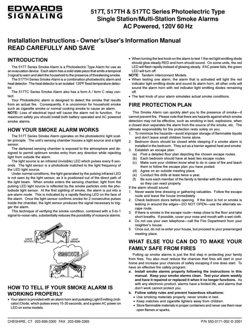 Edwards Signaling 517TH Series User manual