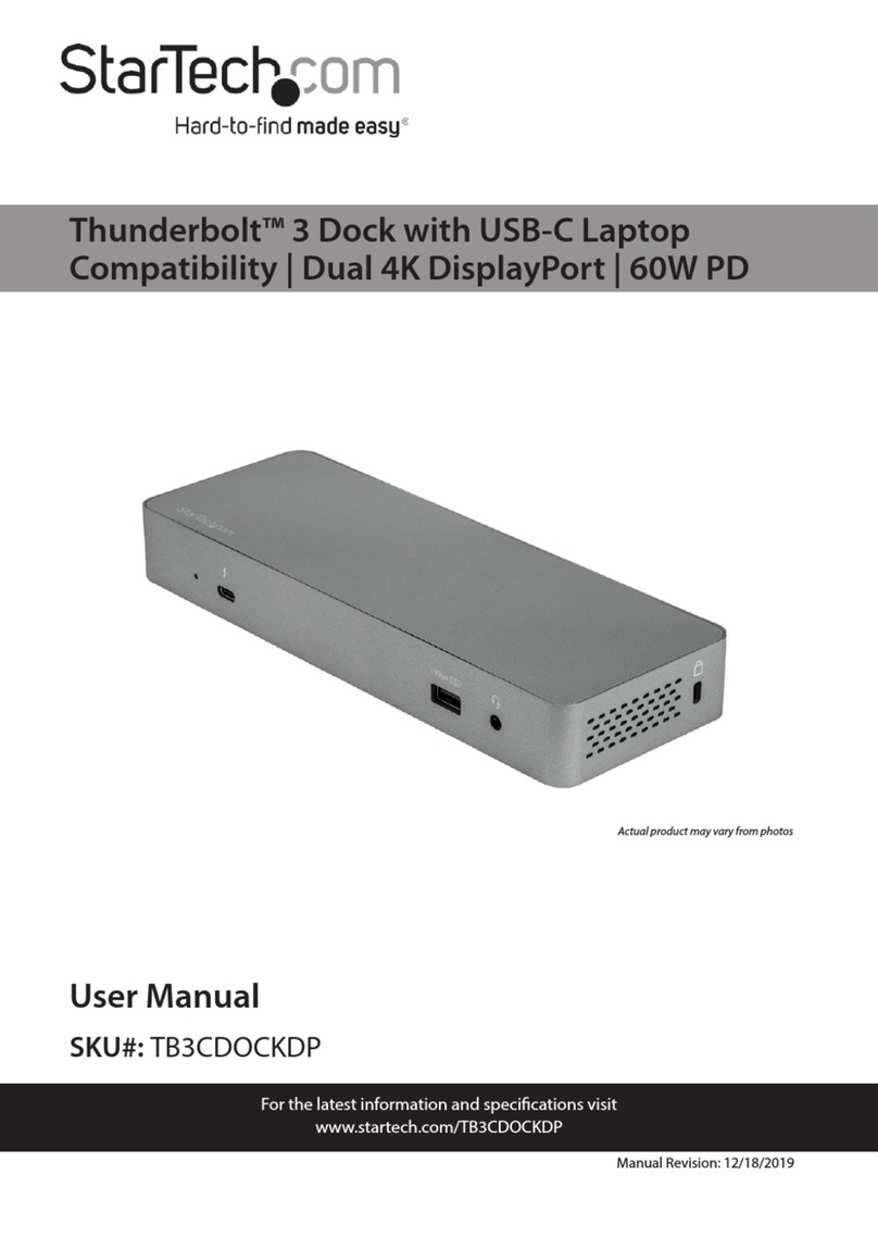 StarTech.com Thunderbolt TB3CDOCKDP User manual