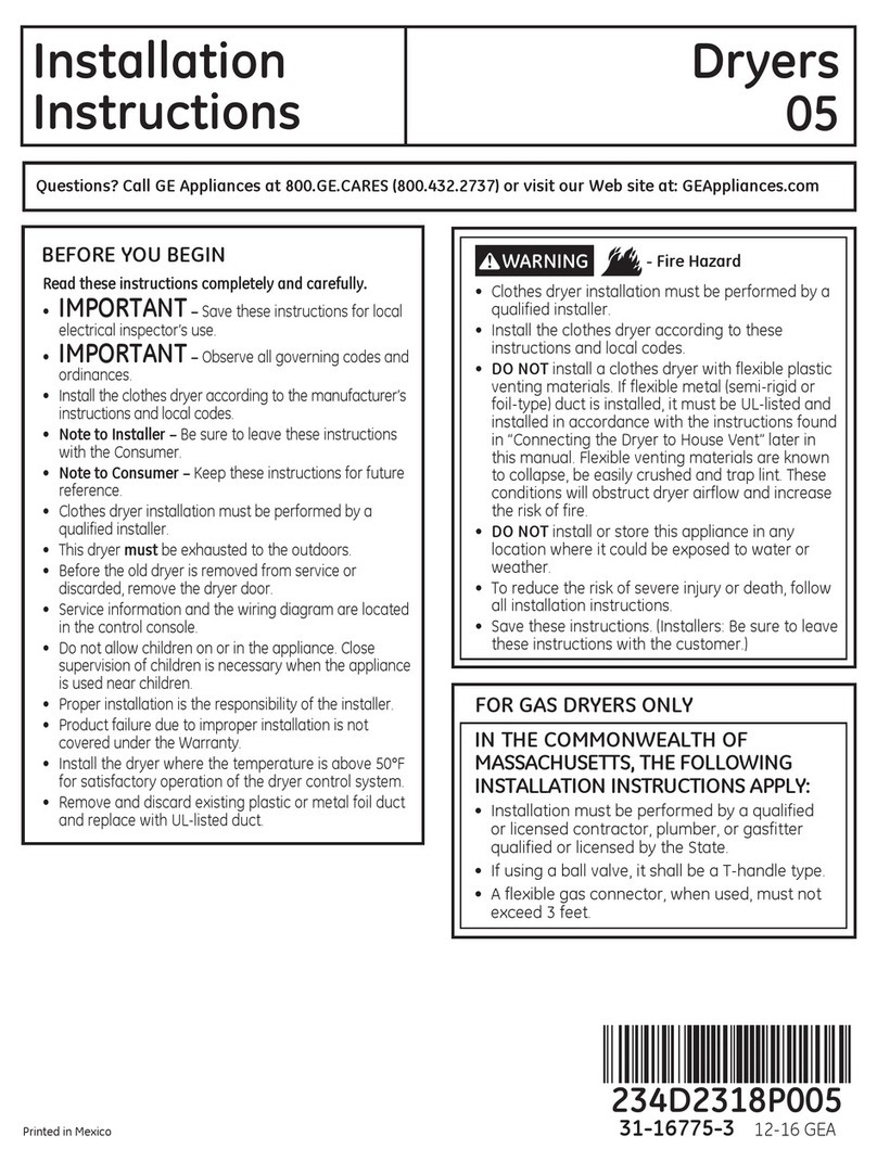 GE GTD75ECSL1WS User manual