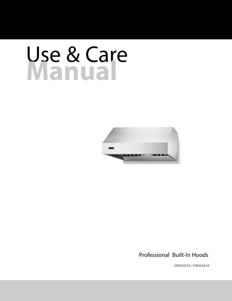 Viking Range VWH3610 Use & care manual