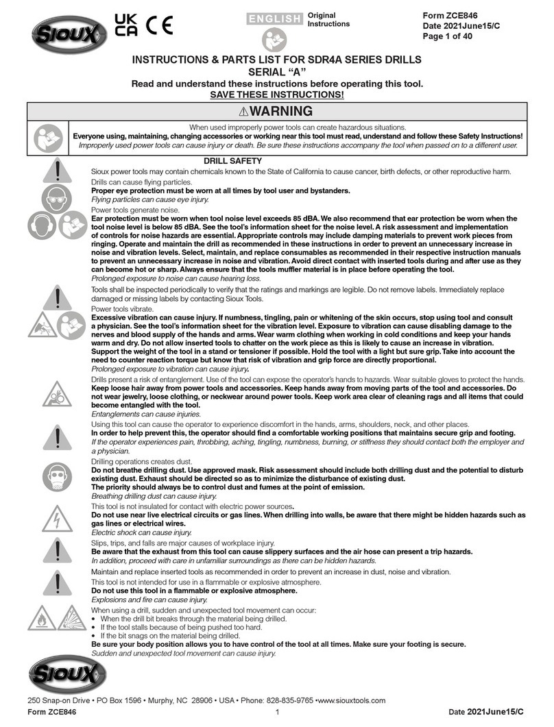 Sioux Tools SDR4A Series Operation manual